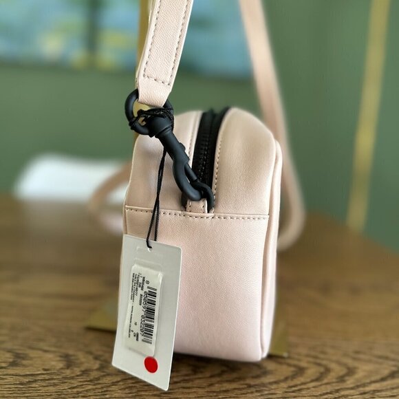 NWT! Furla Iris Logo Patch Crossbody Bag -Pink - Picture 4 of 9